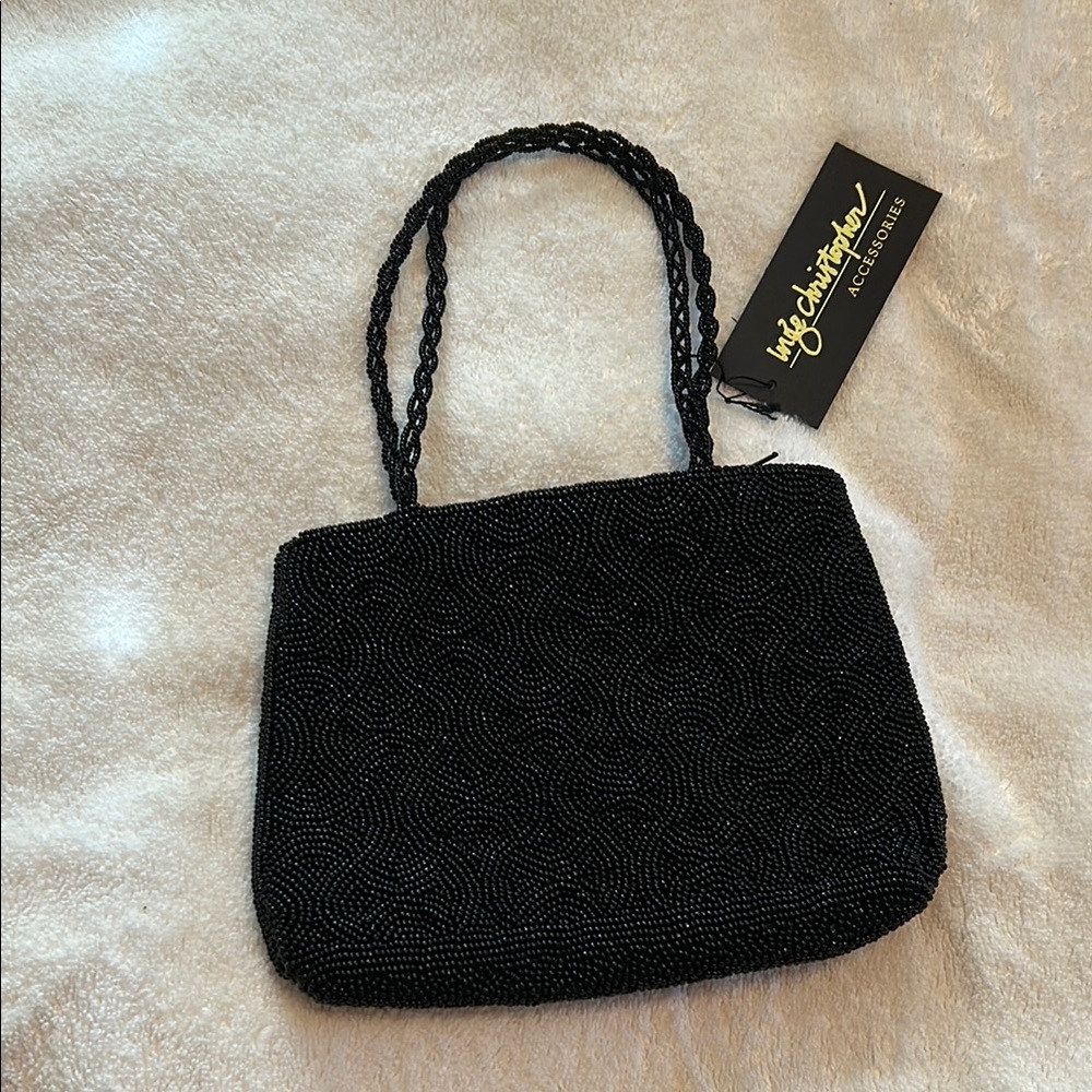 Lyle & Scott Black Clutch with Braided Handle